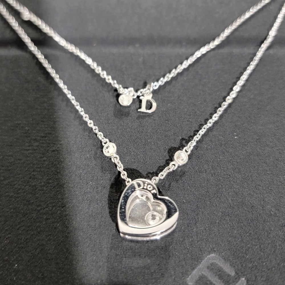 RARE! Dior Pendant Double Strand Necklace.